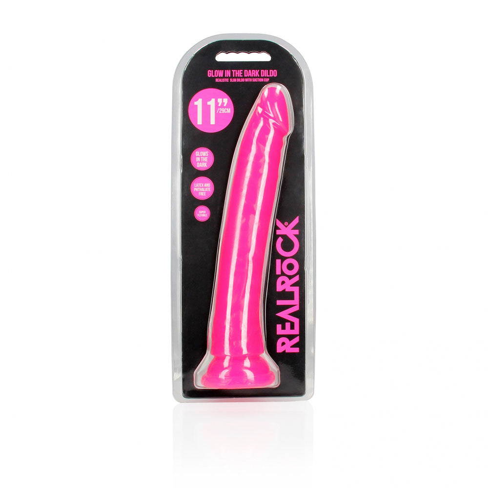 REALROCK 29 cm Slim Glow in the Dark Neon -  - Glow in Dark  29 cm (11'') Dong
