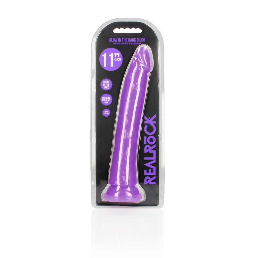 REALROCK 29 cm Slim Glow in the Dark Neon -  - Glow in Dark  29 cm (11'') Dong