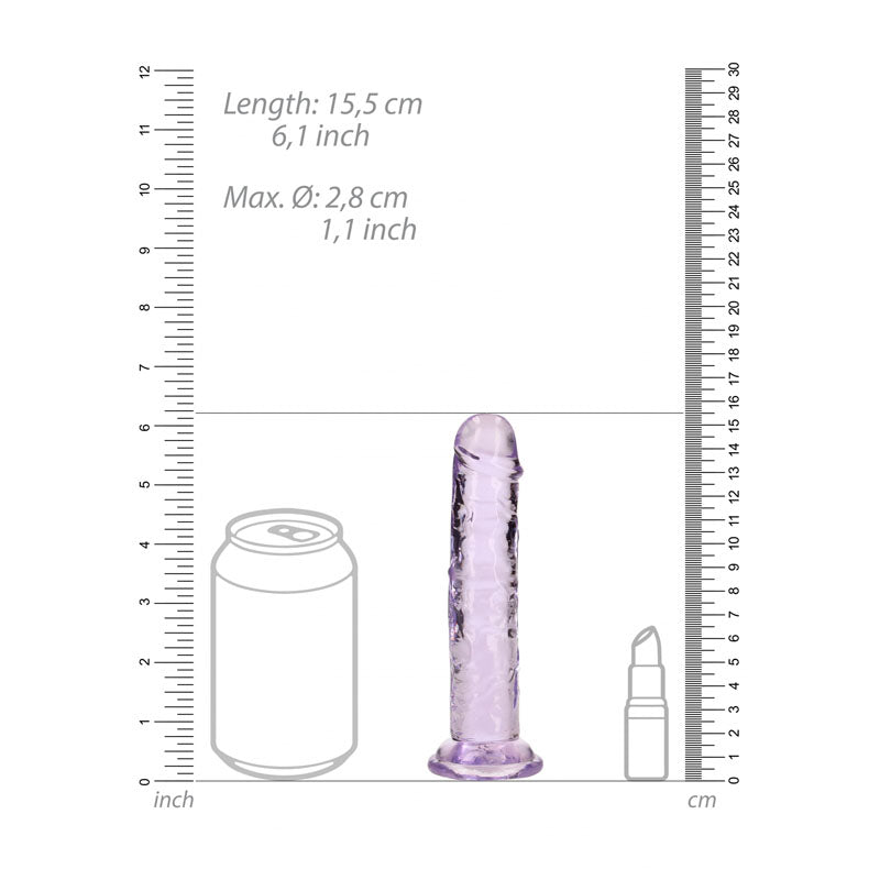 REALROCK 15.5 cm Straight Dildo -  -  15.5 cm (6'') Dong