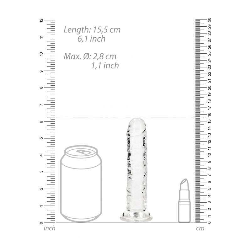 REALROCK 15.5 cm Straight Dildo -  -  15.5 cm (6'') Dong