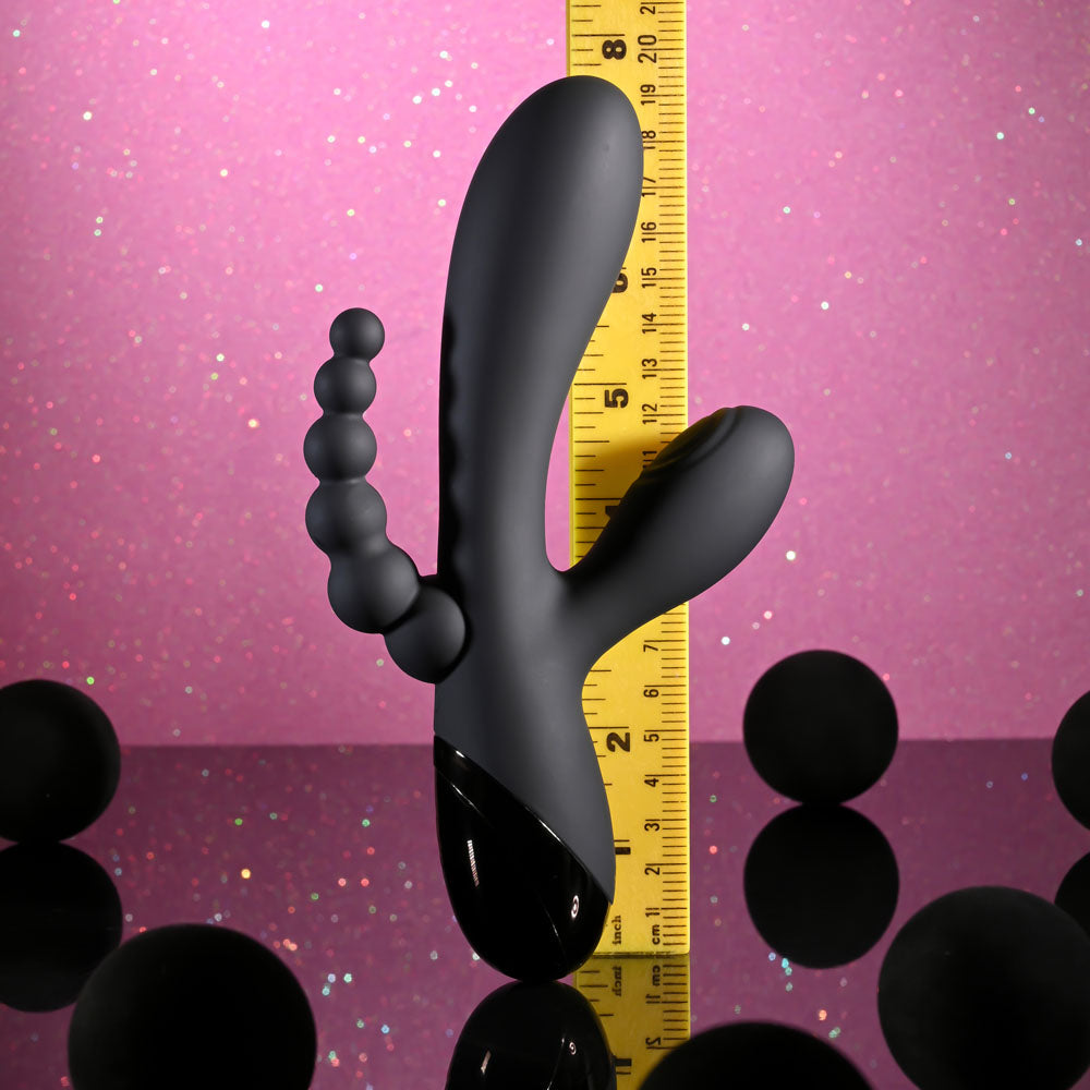 Selopa TRIPLE ACES -  19.7 cm USB Rechargeable Triple Stimulator Vibrator