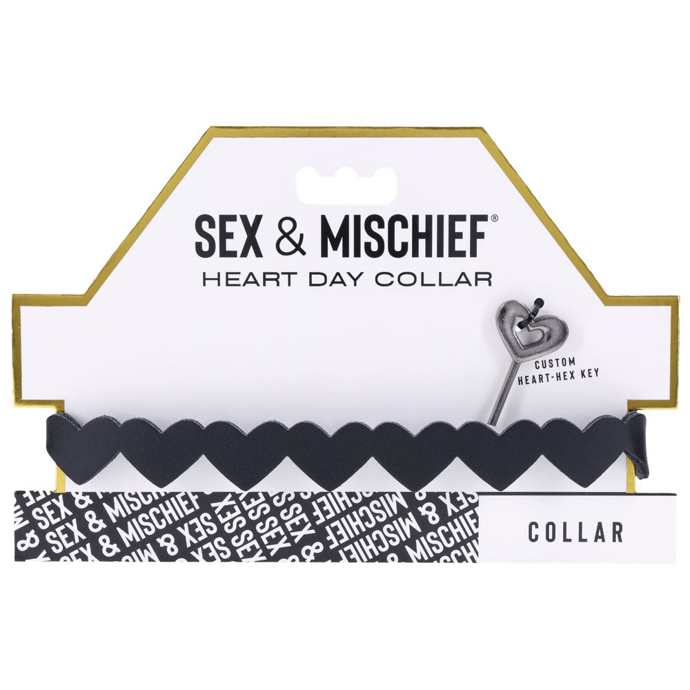 Sex & Mischief Heart Day Collar -  Collar