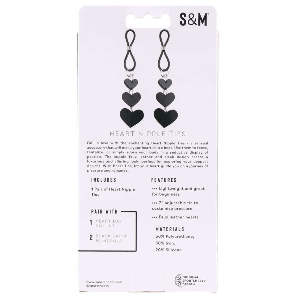Sex & Mischief Heart Nipple Ties -  Nipple Restraints - Set of 2