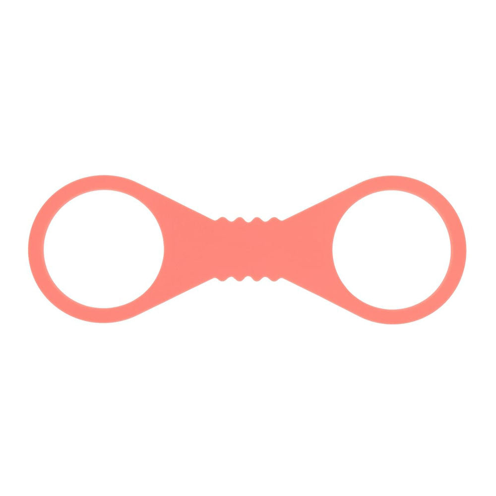 Sex & Mischief Peaches n CreaMe Large Silicone Cuffs - Peach Large Silicone Restraints