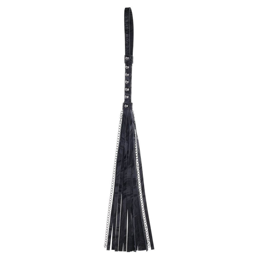 SPORTSHEETS Velvet Noir Chain Flogger -  43 cm Flogger Whip