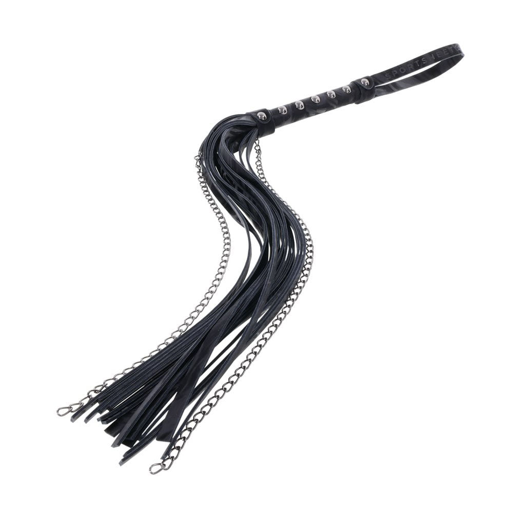 SPORTSHEETS Velvet Noir Chain Flogger -  43 cm Flogger Whip