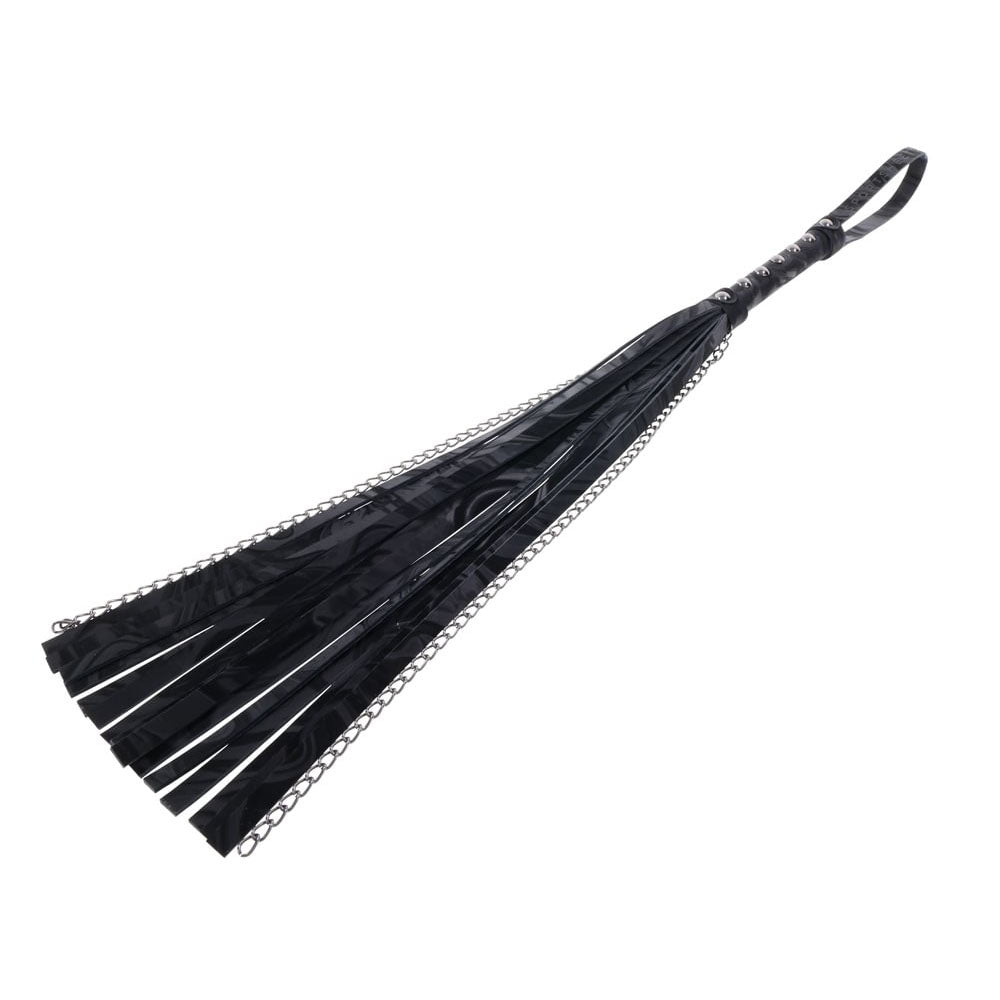 SPORTSHEETS Velvet Noir Chain Flogger -  43 cm Flogger Whip