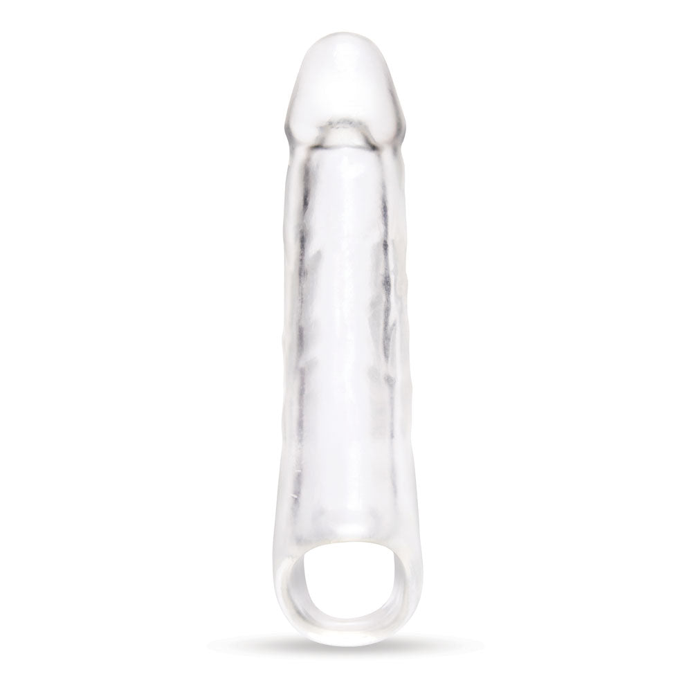Size Up 3 Inch See-Thru Penis Extender with Ball Loop -  7.6 cm (3'') Penis Extension Sleeve