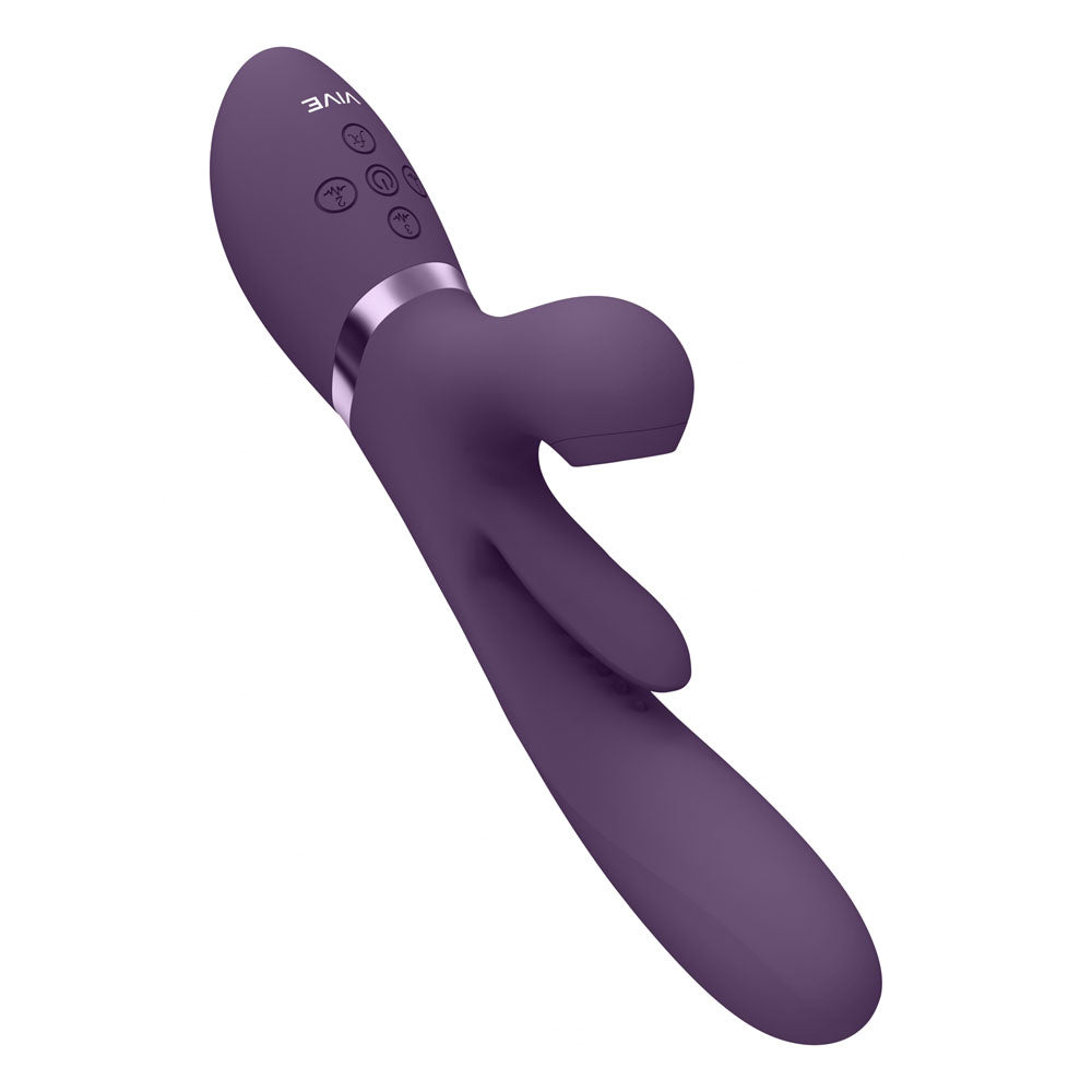 VIVE Ena -  -  25 cm USB Rechargeable Thrusting Vibrator with Air Wave Stimulator