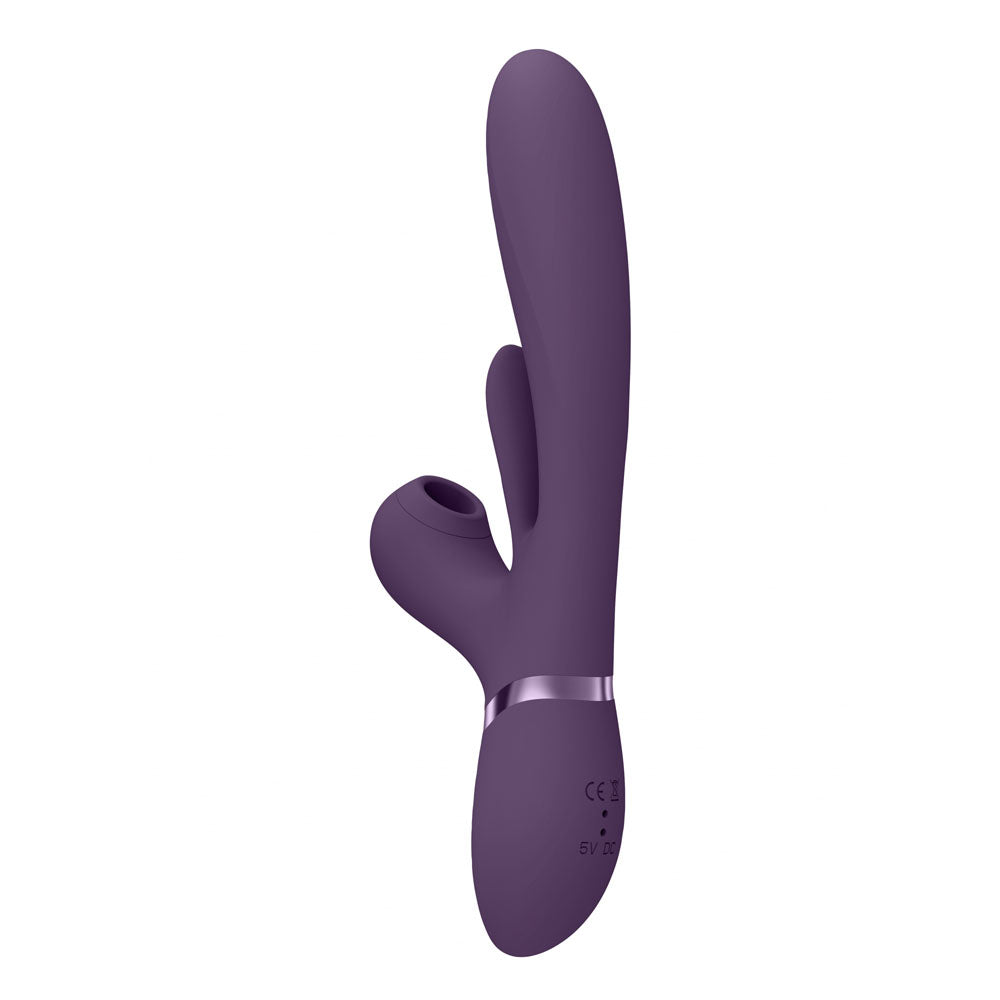 VIVE Ena -  -  25 cm USB Rechargeable Thrusting Vibrator with Air Wave Stimulator