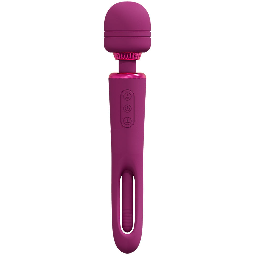 VIVE Kiku -  -  25.2 cm USB Rechargeable Dual End Massage Wand with Flapping Tip