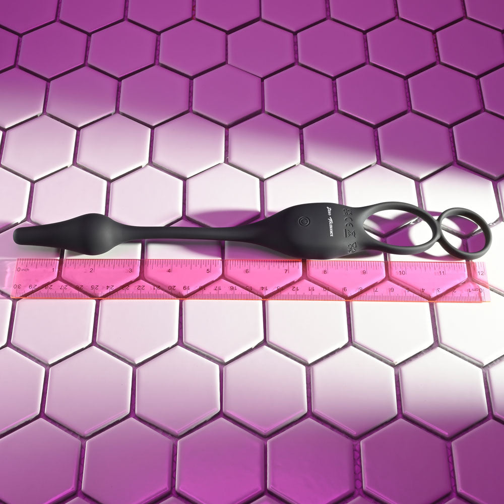 Zero Tolerance PLUG & TUG -  USB Rechargeable Vibrating Cock Ring with Anal Plug