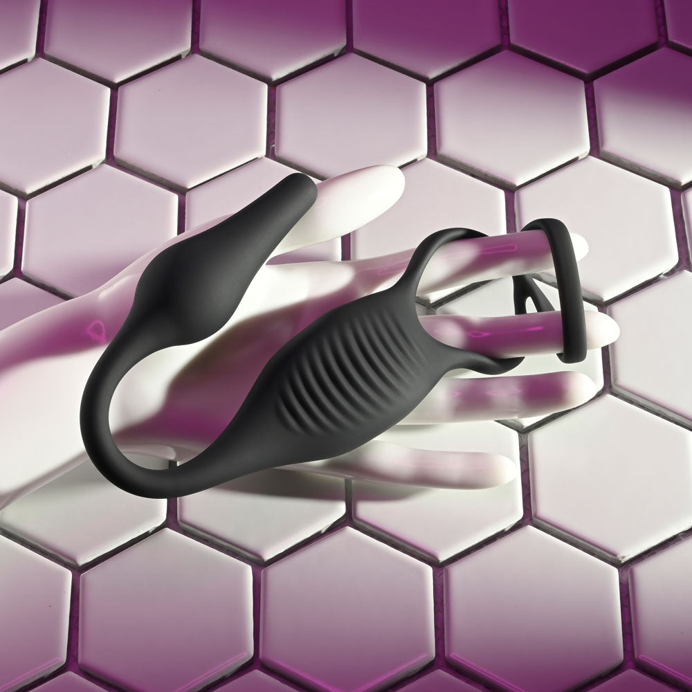 Zero Tolerance PLUG & TUG -  USB Rechargeable Vibrating Cock Ring with Anal Plug