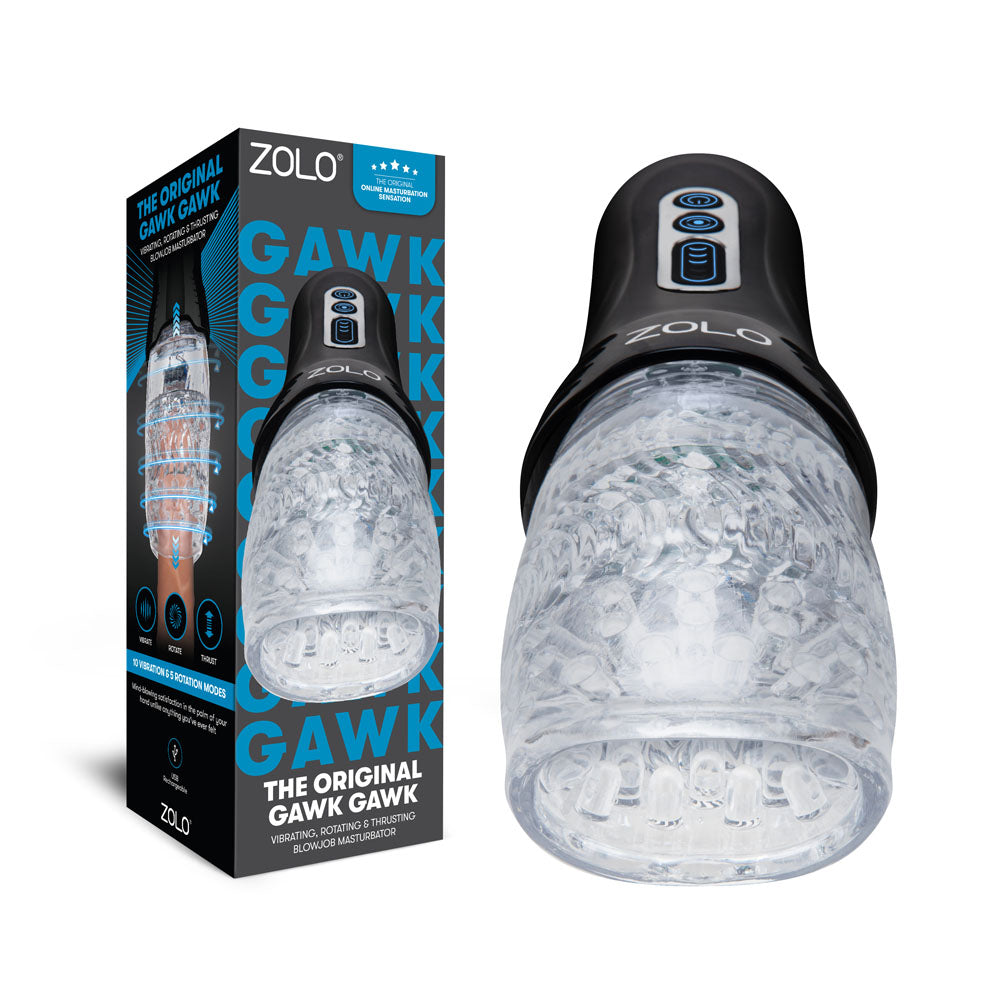 Zolo The Original Gawk Gawk -  USB Rechargeable Vibrating, Rotating & Thrusting Masturbator