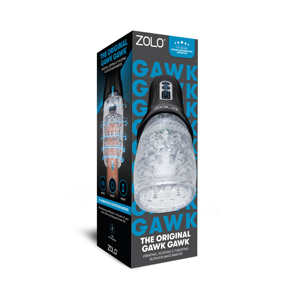 Zolo The Original Gawk Gawk -  USB Rechargeable Vibrating, Rotating & Thrusting Masturbator